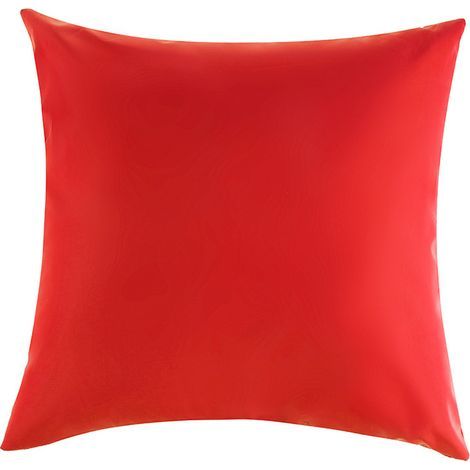 Paquete de 4 fundas de cojín decorativas impermeables para exteriores, fundas de cojín cuadradas impermeables para balcón y jardín, funda de almohada con revestimiento de PU, 18 x 18 pulgadas (rojo) (1/5)