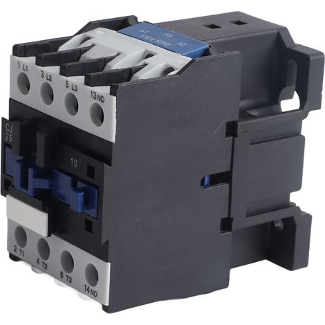 Contacteur triphasé 110V 25A, antiparasite à vide, réaction rapide, ignifuge, pour commande de puissance 3 phases, contact normalement ouvert (NO). (1/5)