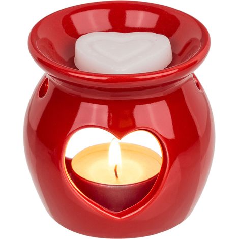 Brûle-Parfum Cur Rouge en Céramique (1/3)