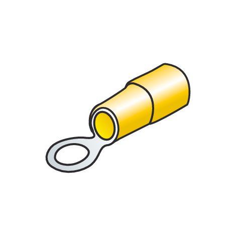 10 terminali - capicorda ad anello - Giallo (1/3)