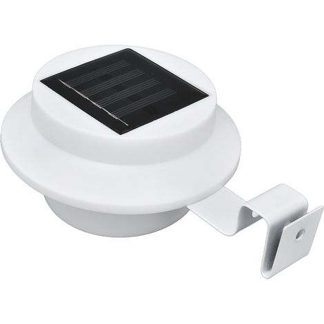 Lampes solaires extérieures étanches à 3 LED pour gouttières, terrasses, clôtures, escaliers, jardins et cours. (1/5)