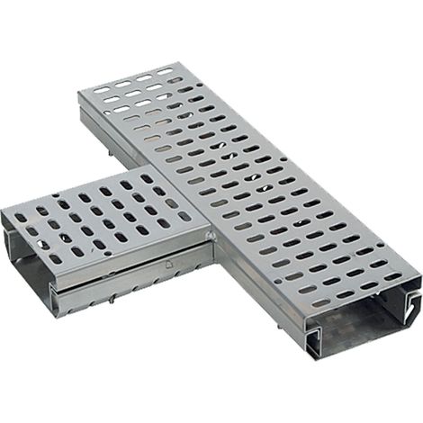 T-Stück Abzweigung 90° für Draenrinne 500+180x140x60-90mm UT Aluminium/OT Edelstahl Leinenstruktur