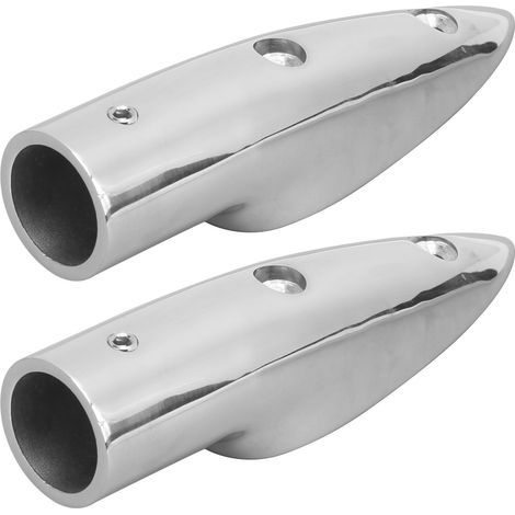 Embout de rambarde 316L inox anti-corrosion x2, Ø22mm, accessoire bateau marin (1/5)