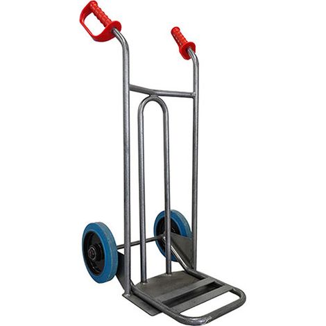 Sackkarre aus Stahl 250 kg Tragkraft - Luftbereifte Räder - DVPO-RG-BR