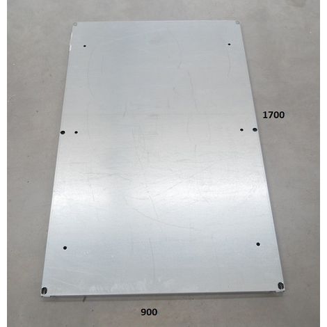 Platine métallique pleine 1700x900mm acier galvanisé pour coffret 1800x1000mm PLOMBIERES