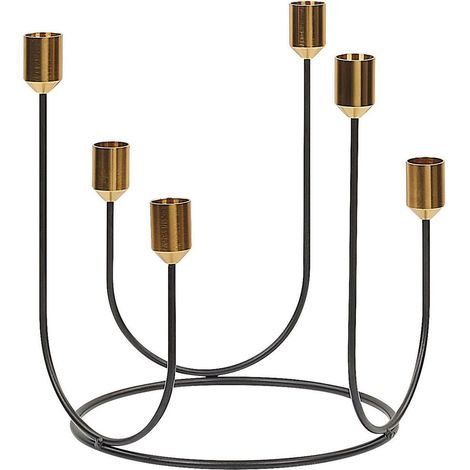 Candle Holder PANAY Metal 25 cm Black