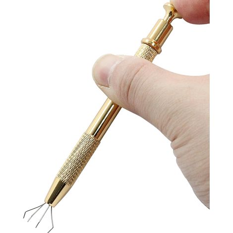 Outil de récupération de précision pour bijoux, style stylo, extracteur de composants électroniques anti-statique avec embouts en alliage d'aluminium