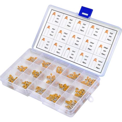 Condensateur Céramique Monolithique 50V 10pF-100nF Jaune Pour Électronique Kit 450 Pièces (1/5)