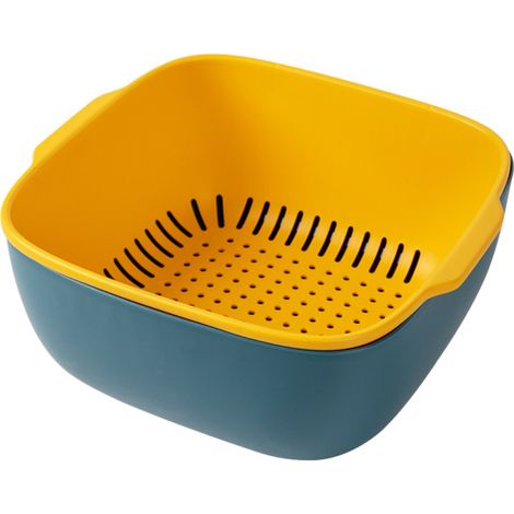 Square Colander Medium Model Athens blue 24.5 x 23 x 10.5 cm (1/5)