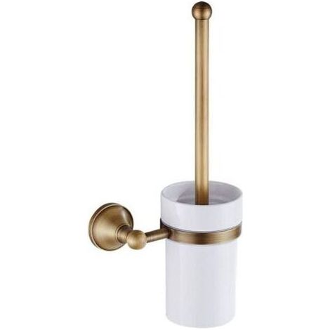 Ensemble de brosses de toilette élégantes de style européen en bronze antique, ensemble d'accessoires de salle de bain muraux en laiton (or) (1/5)