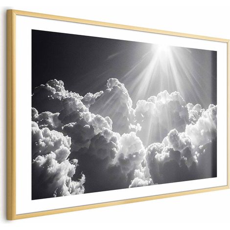 Poster – Hoffnung in den Wolken: Inspirierende Sonnenstrahlen – Emotionen wecken (1/4)