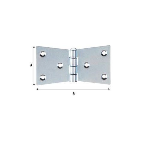 24 x CERNIERA CODA DI RONDINE 3 FORI 94X50 MM