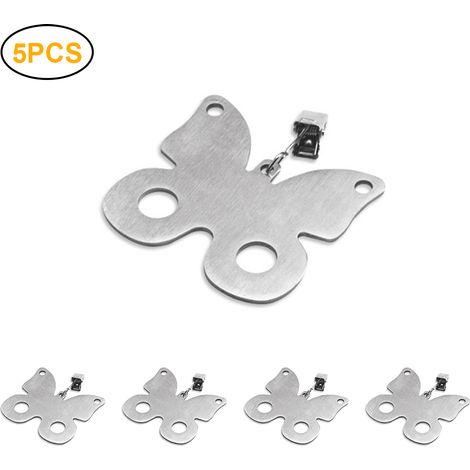 Lot de 5 pinces pour nappe en acier inoxydable, poids pour nappe de table (1/5)