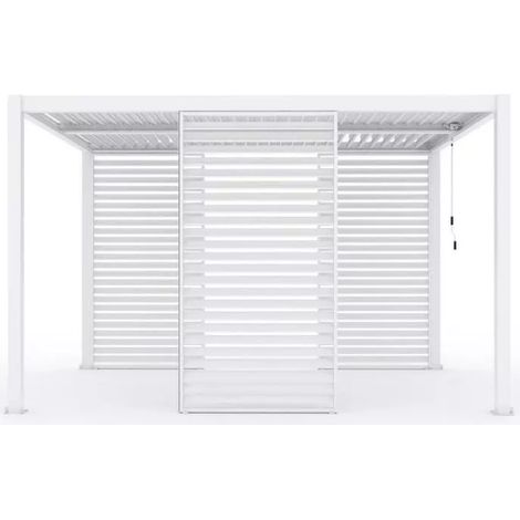 pannello singolo fisso per pergole giardini di maggio "blind" in alluminio bianco 123x238 cm
