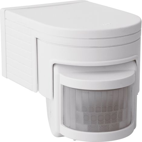 Sensore di movimento PIR murale - SLICK JQ-L-W - 12m - IP44 - Bianco (1/2)