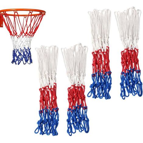 Filet de basket-ball Lot de 4 Nylon Tissage synthétique Intérieur et extérieur 50 cm (1/4)