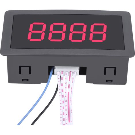 Compteur numérique à LED CC 4 chiffres 0-9999, affichage haut/bas, panneau plus/moins, rouge (1/5)