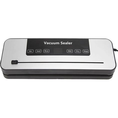 Machine à emballer sous vide, 6 en 1, avec affichage numérique LED, compte à rebours, programme de soudage, mode de scellage, riz, humide, sec pour tout type d'aliment,contient 10 sachets (1/5)