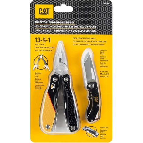 Caterpillar Herramientas - Juego multifunción, alicates, cuchillo CT980269