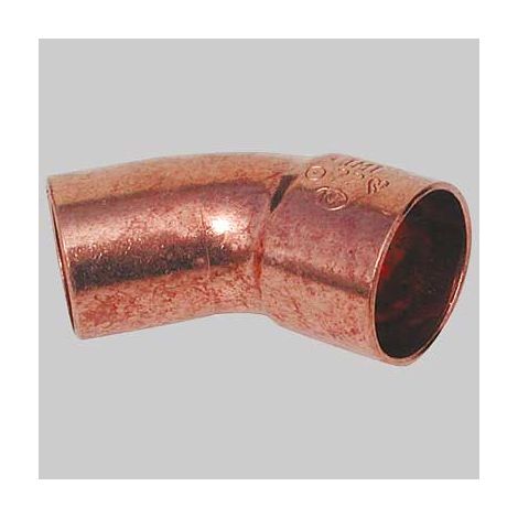 CURVA RAME 45  ° A SALDARE MASCHIO/FEMMINA  16 x 16     MADE IN ITALY