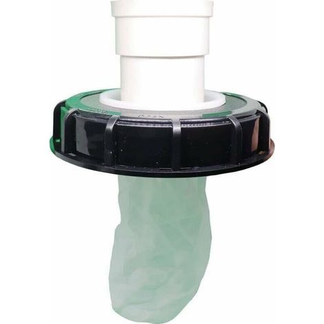 Filtre de couverture IBC lavable en nylon avec couvercle de réservoir d'eau de pluie IBC 1000l DN 75 feutre aiguilleté noir 165mm (1/3)