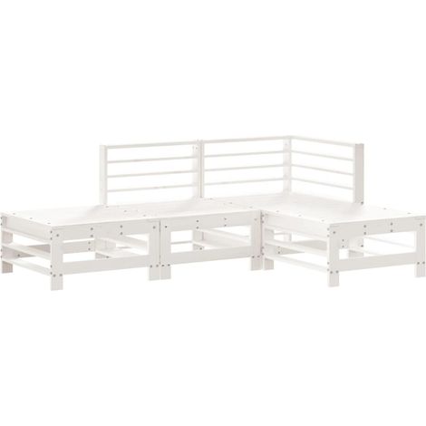 Maison Exclusive - Juego de muebles de jardín 4 pzas madera maciz (1/5)