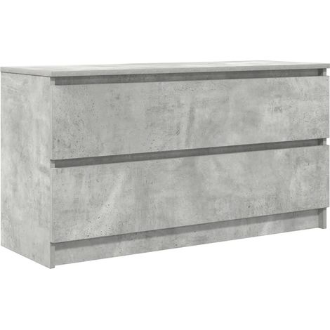 Meuble TV avec grand espace de rangement moderne 100 x 35 x 54 cm en bois d'ingénierie gris béton (1/5)