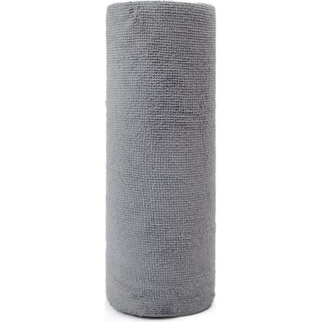 1 rouleau de 20 chiffons de nettoyage en microfibre à séchage rapide, chiffons de cuisine jetables, torchons réutilisables, rouleau de serviettes de nettoyage (gris) (1/5)