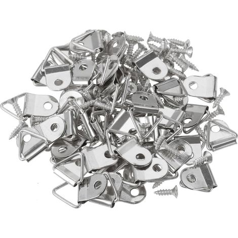 50 crochets à vis 21x12 mm avec vis pour cadres à visser (1/5)