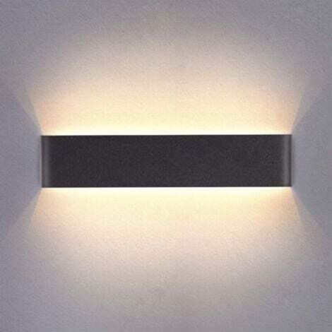 Applique da parete a LED per interni (nera), 41 cm, luce bianca calda 14 W 3000 K, moderna, ideale per camera da letto, soggiorno, corridoio, bagno o scale.