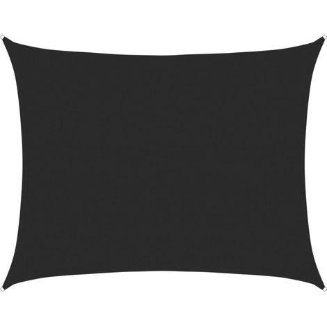 Maison Exclusive - Vela Parasole 160 g/m² Rettangolare Nera 6x8 m in HDPE (1/5)