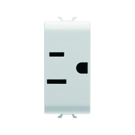 PRISE 1M 2 P+T 15A STD USA BLANC GEWISS GW10286
