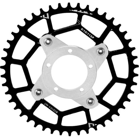 Adaptateur de plateau vélo électrique Bafang BBS01 BBS02, 46 dents, 104BCD, haute résistance, noir