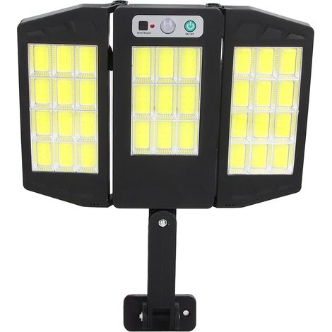 Lampe Solaire Extérieure 3 Têtes avec Détecteur de Mouvement, Étanche IP64, 264 LED COB, 33 Alvéoles, Idéale pour Allée et Clôture, Sécurité Jardin (1/5)