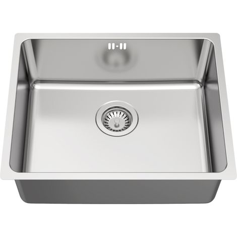 Essebagno Evier 1 grande cuve seule 54x44 Inoxa en inox (1/5)