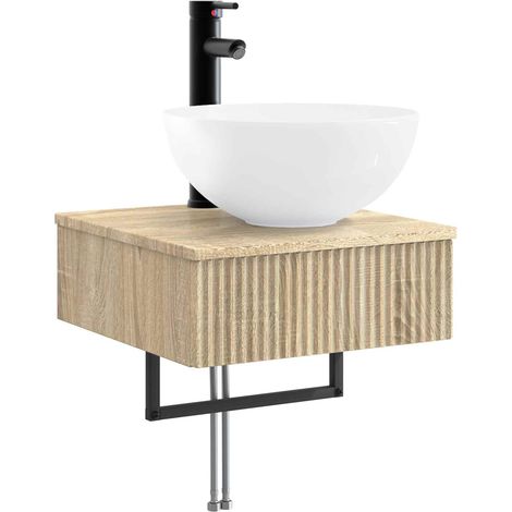 vidaXL Lavabo da Parete Rovere Sonoma 40 x 41 x 40,5 cm