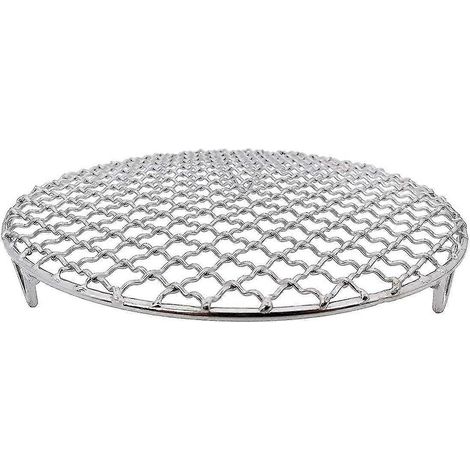 Grille de cuisson ronde en acier inoxydable de 18 cm (7,1 pouces), accessoire pour barbecue/grill, empilable. (1/5)