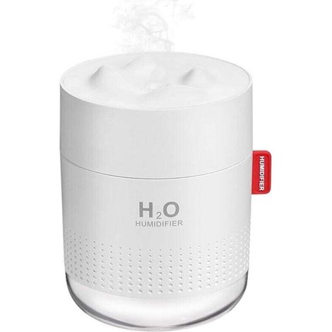 Humidificateur portable USB de 500 ml à brume fraîche, idéal pour les chambres, les voyages, les bureaux et les maisons. Il est doté d'un arrêt automatique, de deux modes de diffusion de brume et est (1/4)