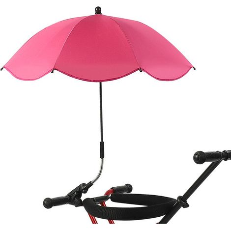Parapluie de chaise avec pince, Portable, pour poussettes de Patio, Rose rouge (1/5)