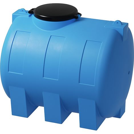 Serbatoio orizzontale da esterno per acque e liquidi alimentari in polietilene lldpe con attacchi filettati e tappo Ø 300 mm rototec c1000