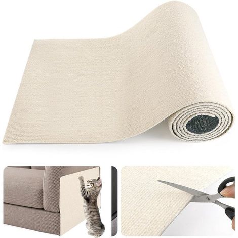 Kratzmatte für Katzen 200 x 40 cm Kletterwand für Katzen Spielzeug für Kätzchen Kratzbaum Robust Möbelschutz Kratzschutz Schützt Möbel vor Kratze (1/5)