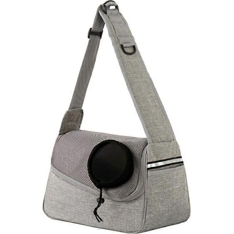 Sac de transport pour chien et chat en tissu cationique respirant, taille 20.8x35.8x18.8 cm, portable et léger pour animaux de compagnie. (1/4)