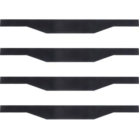 Poignée Encastrée Noire 400mm, Lot de 4 pour Meuble Alliage D’aluminium, Format Discret sans Perçage ni Rainurage, Finition 1, 2mm (1/3)