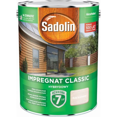 Imprégnation du bois Sadolin 4,5 l crème blanche résistante aux moisissures 1 pc.