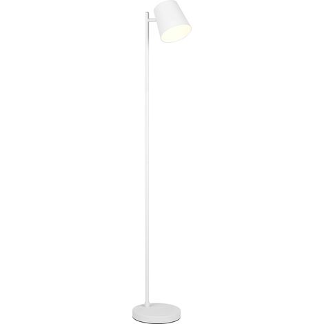 Lampada da terra LED ricaricabile, metallo, bianco, H 125 cm, Blake (1/4)