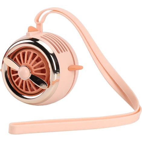 Ventilateur portable vert, ultra silencieux, 3 vitesses, ventilateur USB à porter autour du cou, gardez les mains libres, idéal pour les barbecues, les concerts et les activités de plein air. (1/4)