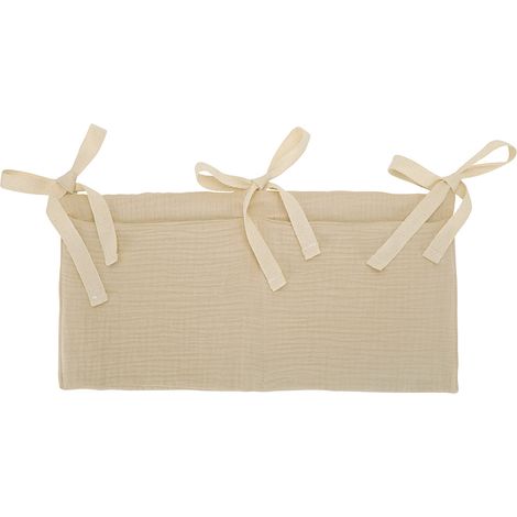 Lntyq Sac de rangement suspendu, organisateur de chambre d'enfant 2 en 1 pour chambre d'enfant, organisateur de poche pour lit de bébé, sac de rangement suspendu solide pour jouets de chevet (1/5)