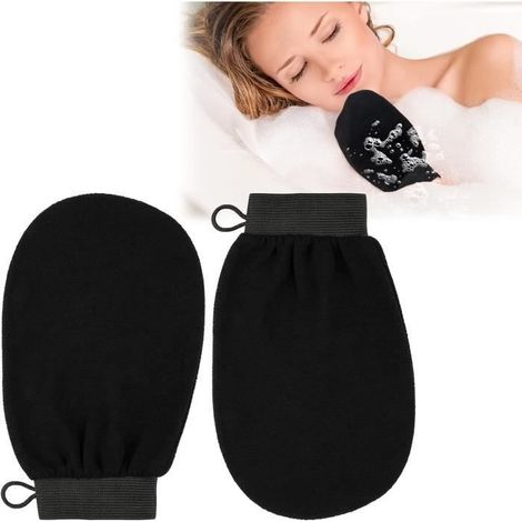 Gant Exfoliant,Gants Gommage Corps Et Visage - Nettoie Et Purifie En Profondeur,Et Élimine Les Cellules Mortes,Femme et Homme Gant (1/4)