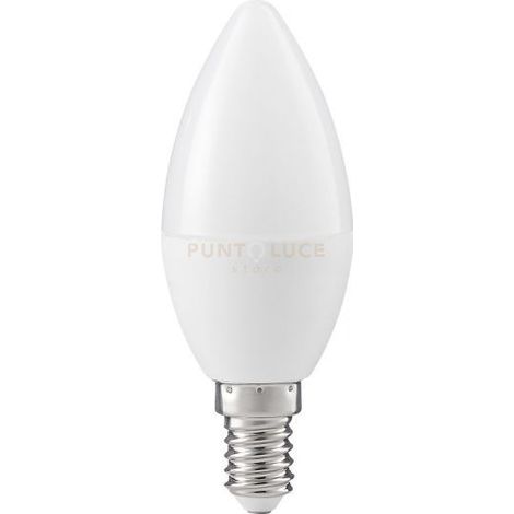 GLA236- LAMPADINA ATTACCO E14 6500K 516LM 7W CANDELA IN PLASTICA OPALE