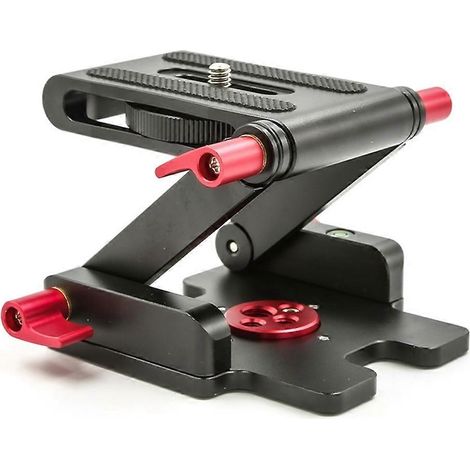 Z-Flex Z-förmiger Neige-Kugelkopf für Stative, mit 4 Einstell-/Feststellknöpfen, Schnellwechselplatte und Libelle. (1/5)